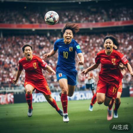 女足拼搏精神，永不放弃