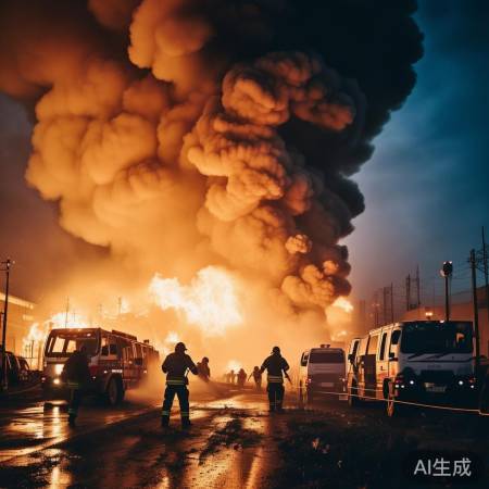 日本钢厂爆炸，浓烟滚滚