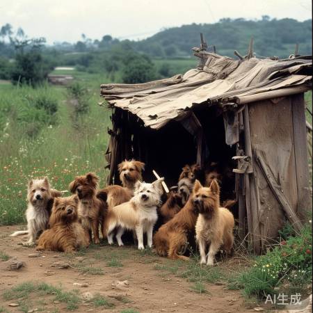 农村土狗温馨狗窝