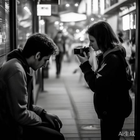 网友记录醉汉,传递关爱