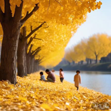 银杏叶摇曳，暖冬祝福