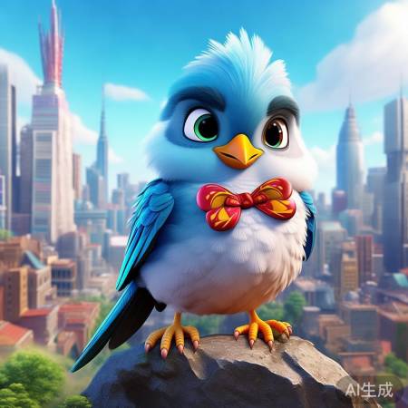 蝴蝶结鸟类瑞塔守护和平