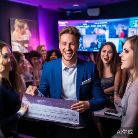 中奖大哥心情爽，大方打赏女主播