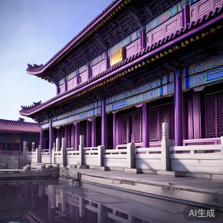 古代宫廷建筑金碧辉煌