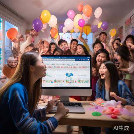 孙颖莎直播粉丝热情助阵