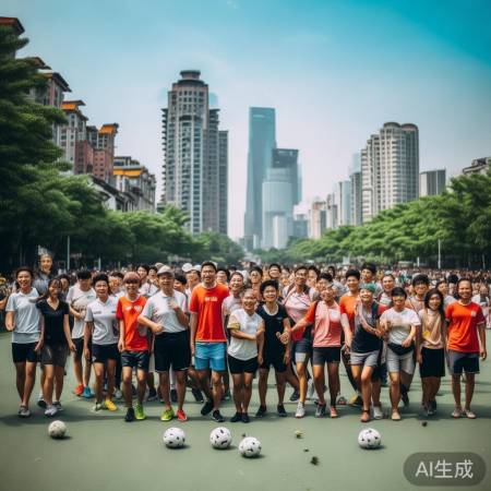 全民健身混团足球盛宴