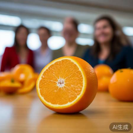 橙子皮薄汁多，维生素C丰富