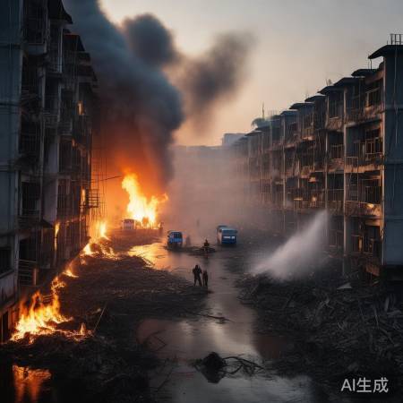 广东住宅小区火灾，电气故障引痛