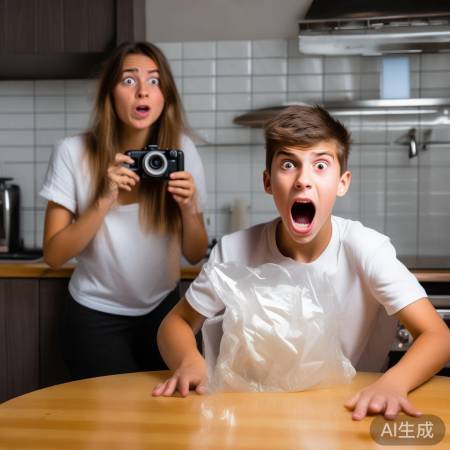 “儿子嘴塞真空袋说话”