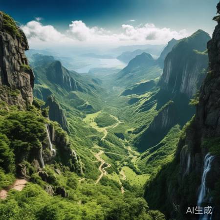 绿伞山景，仙境般美景