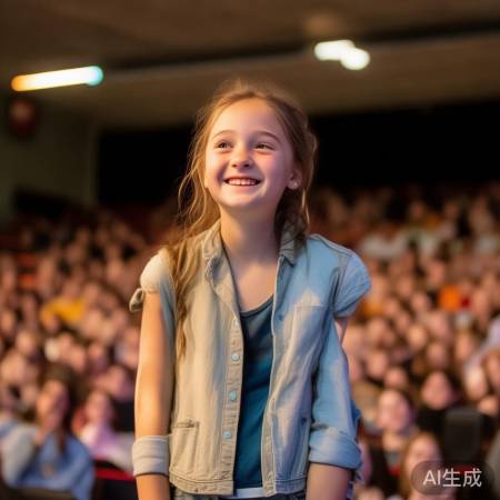 邻家女孩纯真笑容