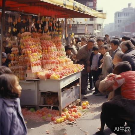 街头冰糖葫芦摊被掀翻