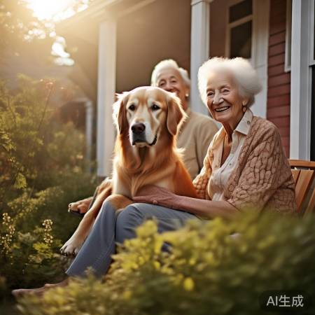 晚年养狗温馨感人