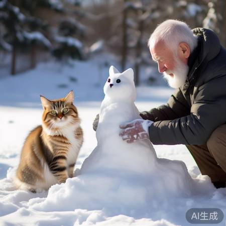 雪猫真身亮相,美好分享继续!