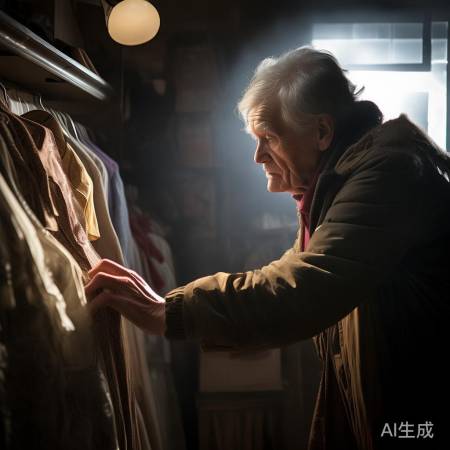 孝顺女儿为父选寿衣