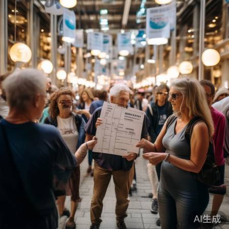 志愿者协助观众入场