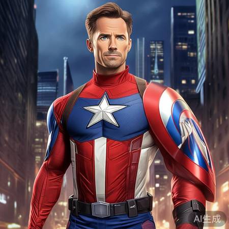 美队红白战衣成超级英雄爸爸