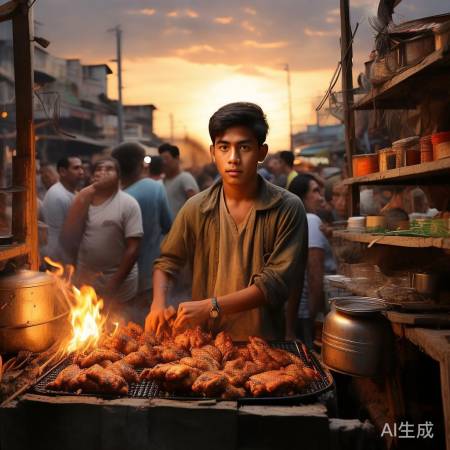 烤鸡摊：小杨手艺佳，日入万元