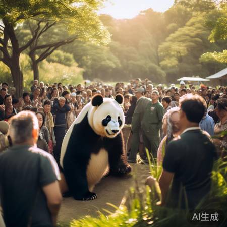 民众依依不舍告别大熊猫