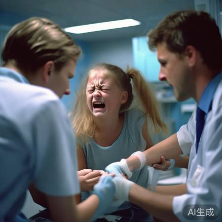 女孩急诊缝针，无大碍。