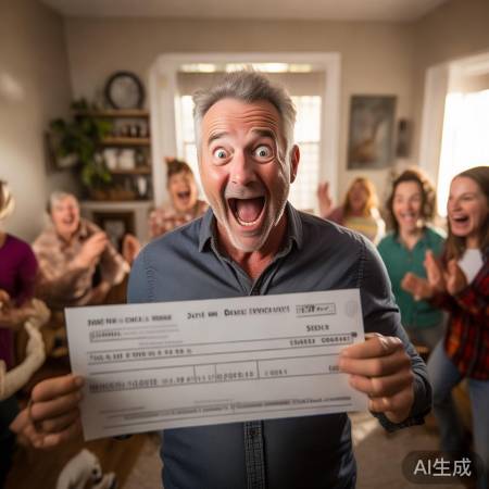 中奖惊喜现笑容