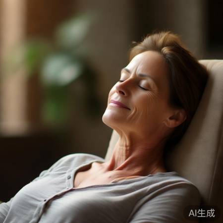 颈部放松，深呼吸5分钟