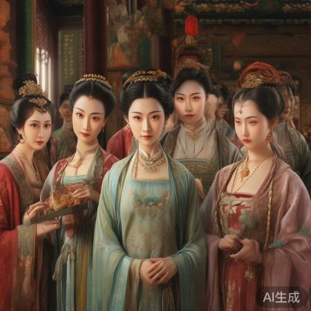 画中宫女藏故事，仇英技艺深