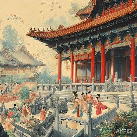 汉宫春晓图，艺术珍品再现