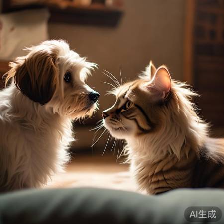 猫狗温情劝和，友情见证