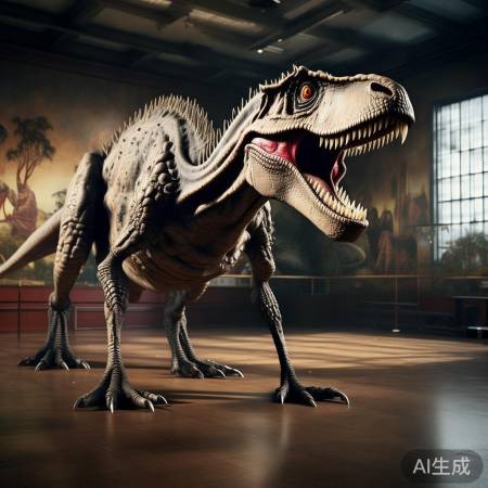 “迅猛龙化石，侏罗纪同框”