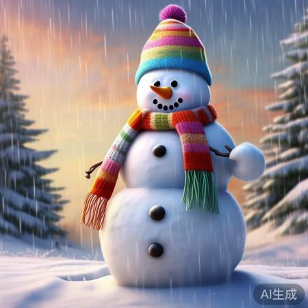 雨中雪人漫步，美好在细微处