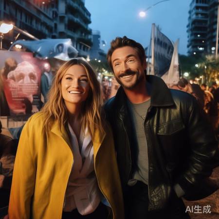 明星宣传突发奇想合照