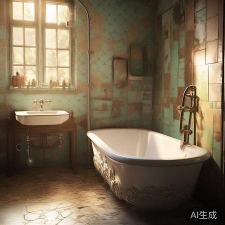 复古风卫生间，古今交融