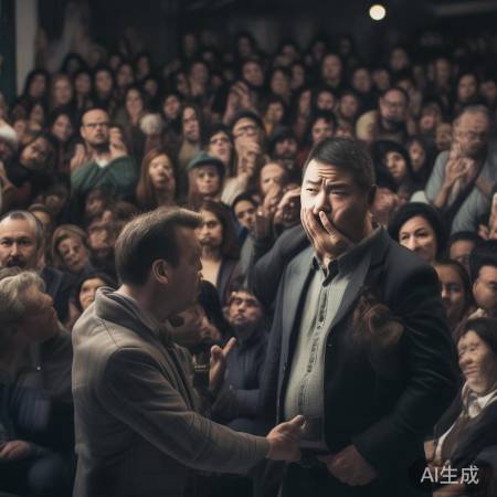 记者提问，李刚回避，气氛紧张