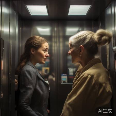 电梯大妈手滑尴尬瞬间