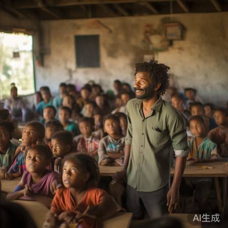 何老师忙公益,关爱留守儿童