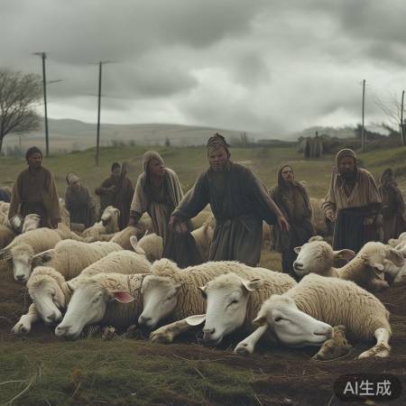羊群倒地，村民悲痛报警