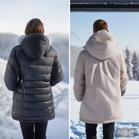 羽绒服保暖，棉服透气