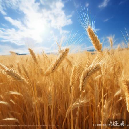 金黄麦田，阳光跳跃