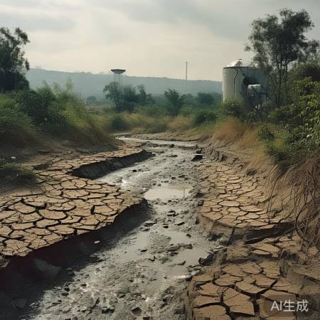 地下水位下降，河沟消失