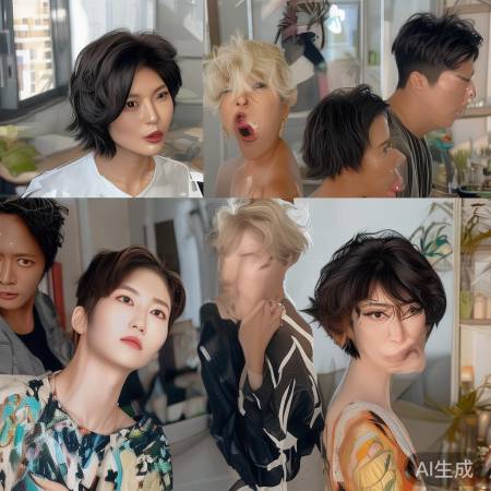 明星效仿白鹿短发