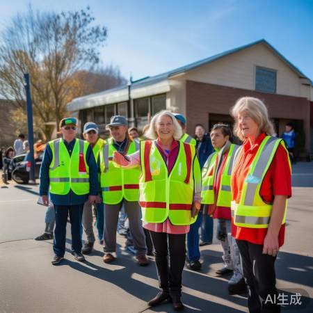 家长护学岗：爱心引导交通