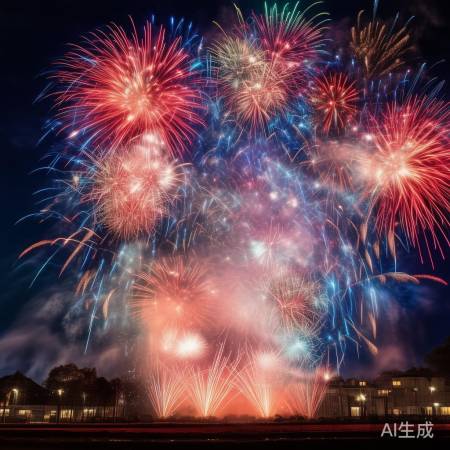 新年烟花绽放