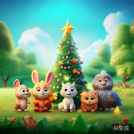 童趣卡通，新年祝福