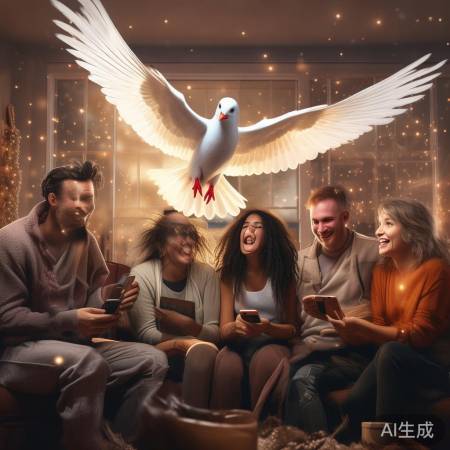 新年和平鸽翱翔