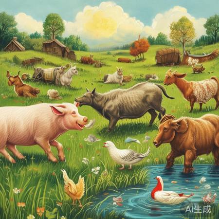 猪狗猫鼠牛马羊鸡鸭快乐