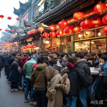 北京大董烤鸭店跨年盛况