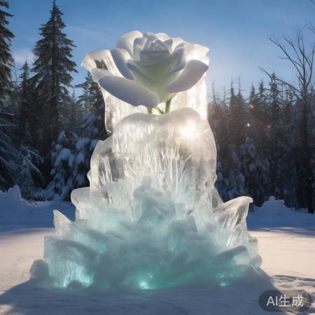 冰瀑玫瑰，自然奇观