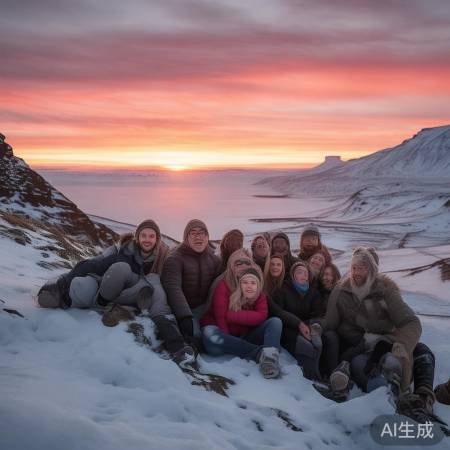冰岛跨年日出奇观