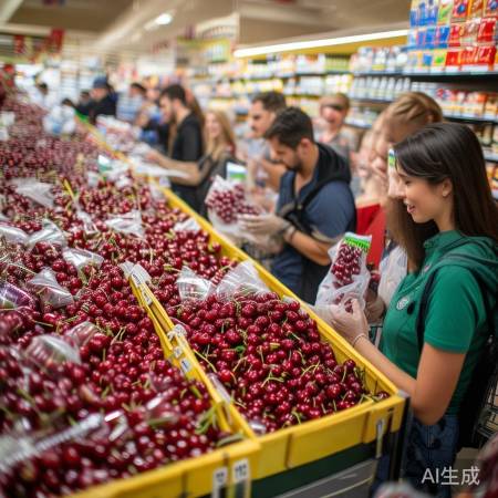 超市车厘子大降价，狂欢购物季！